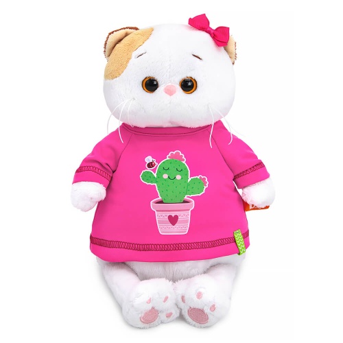 Li-Li kitty in a longsleeve with a cactus