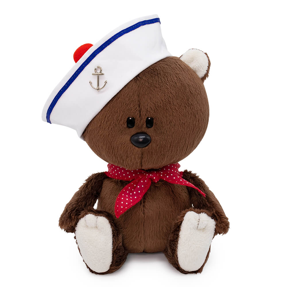 Bear Fedot in a marine beret with an anchor