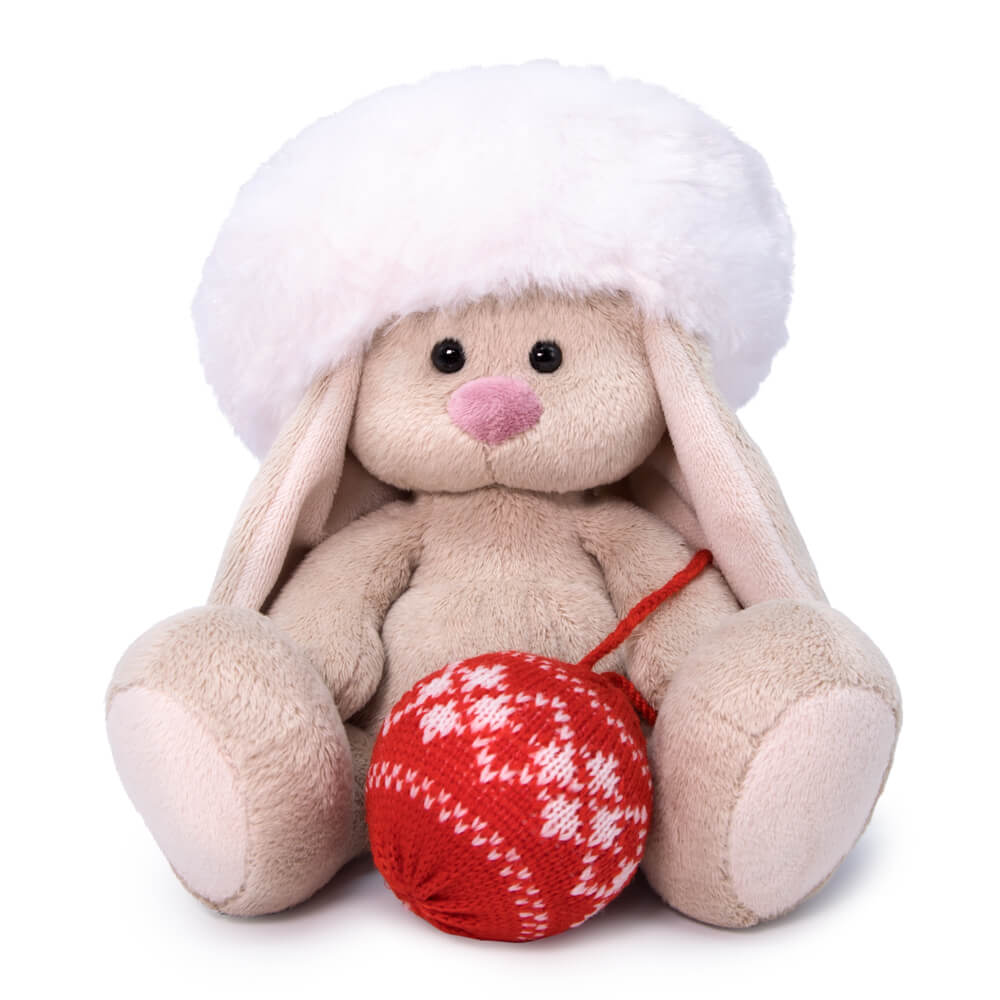 in a white beret and with a balloon