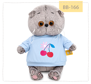 Baby basik in a sweatshirt with berry and floral print
