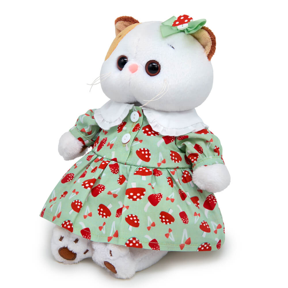 in a dress with fly agarics
