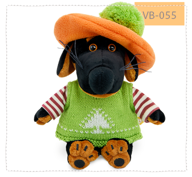 Vakson baby in a vest and a beret with a pompom
