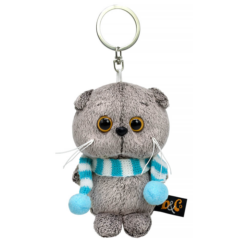 Key ring Basik in a striped scarf