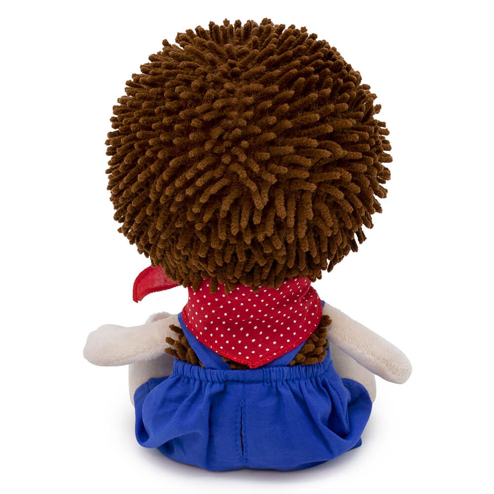 Hedgehog Igosha in overalls with an anchor