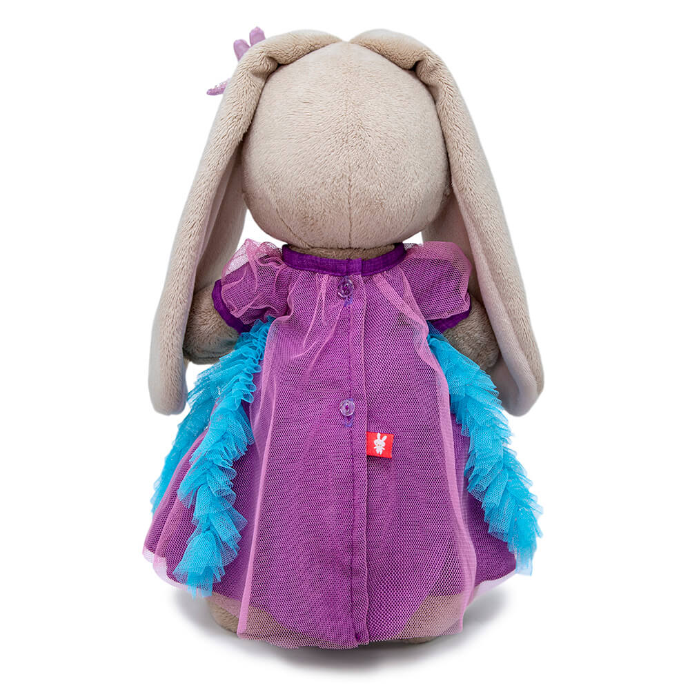 in a dress with frills