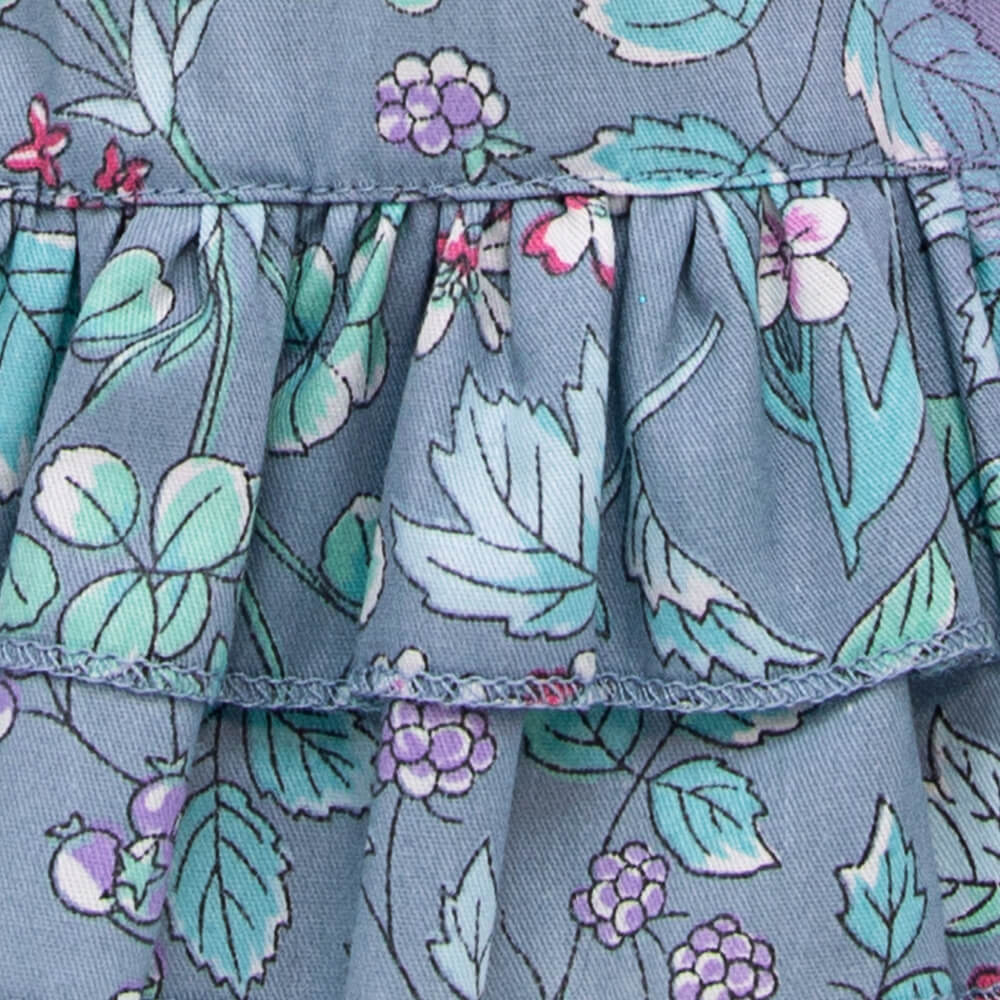in a skirt with frills