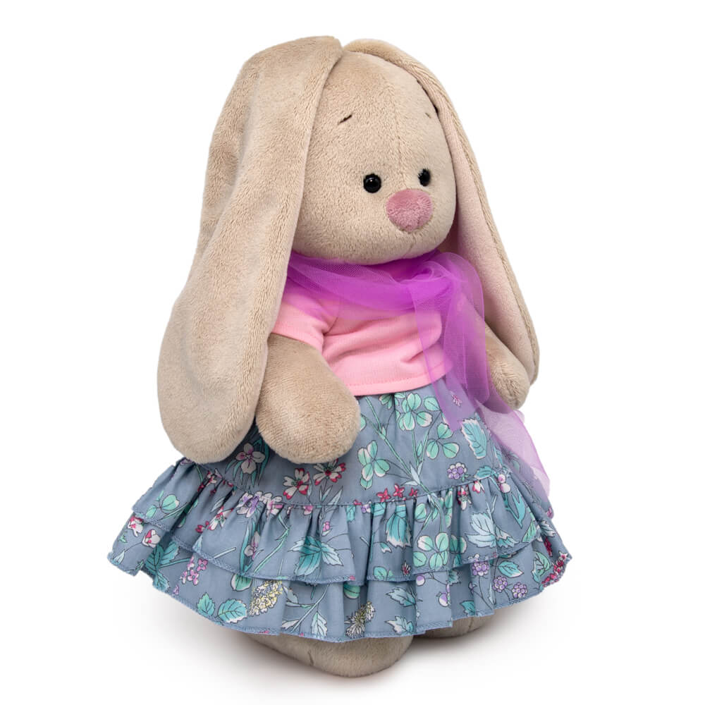 in a skirt with frills