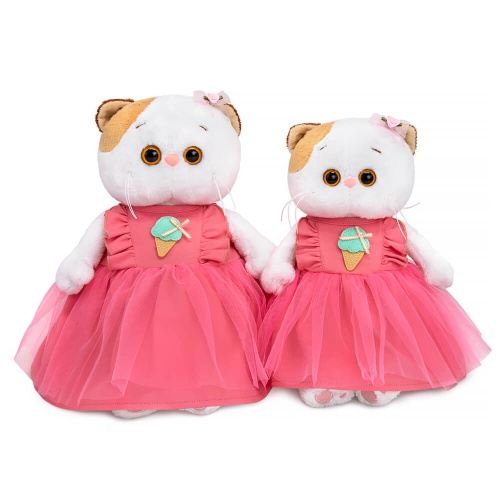 in a dress with ice cream