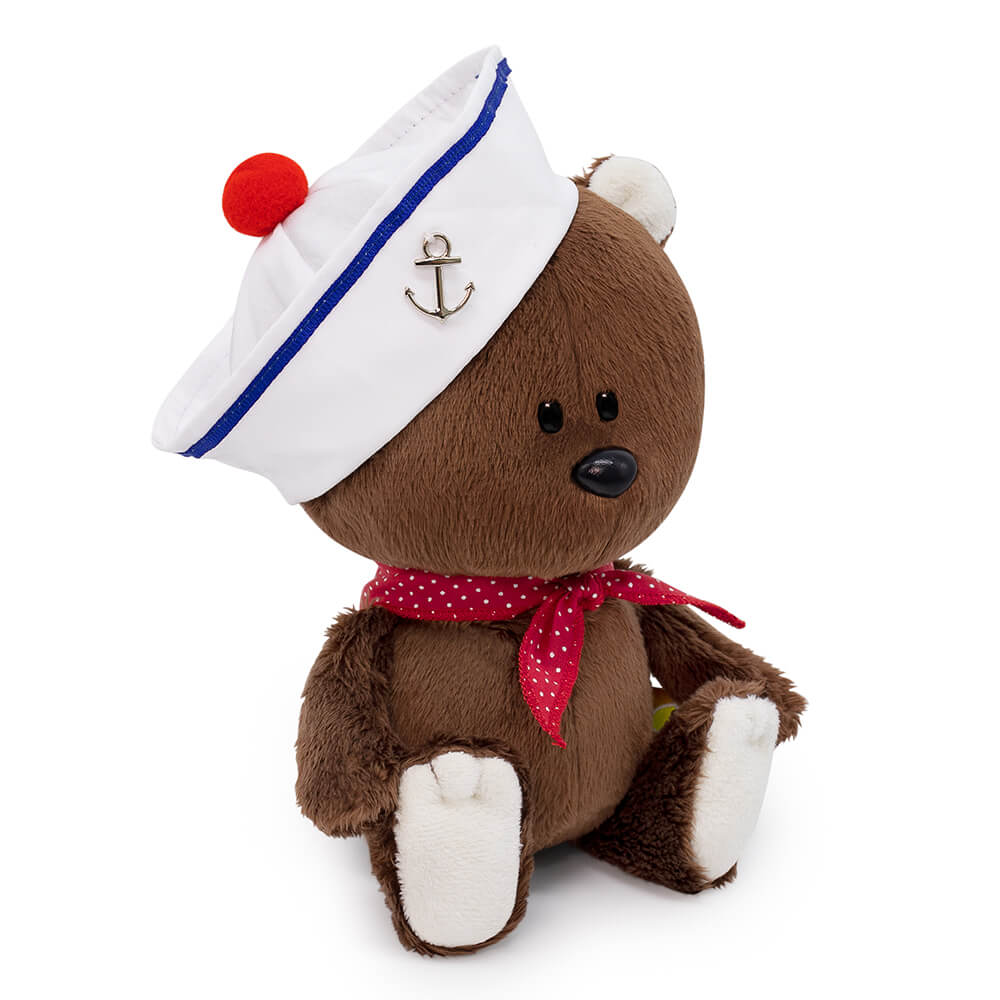 Bear Fedot in a marine beret with an anchor