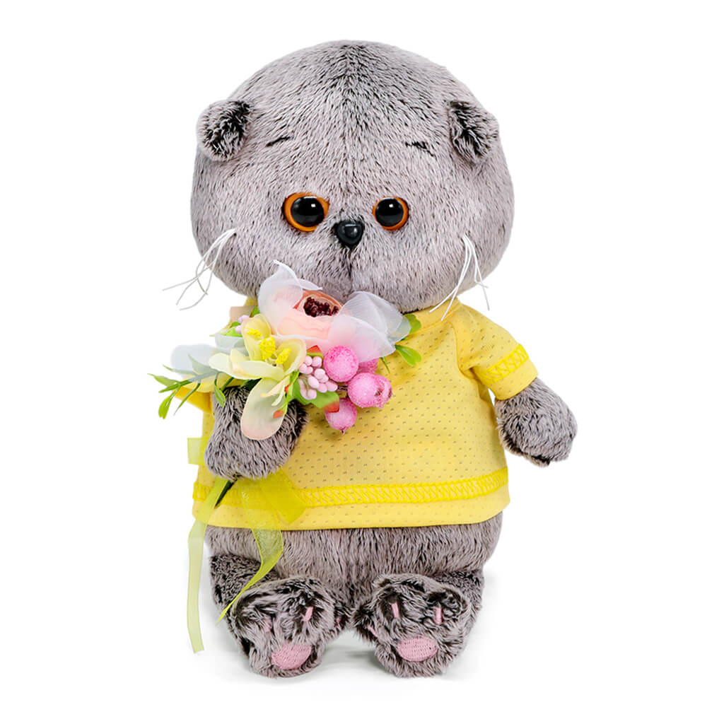 with a bouquet of flowers and berries