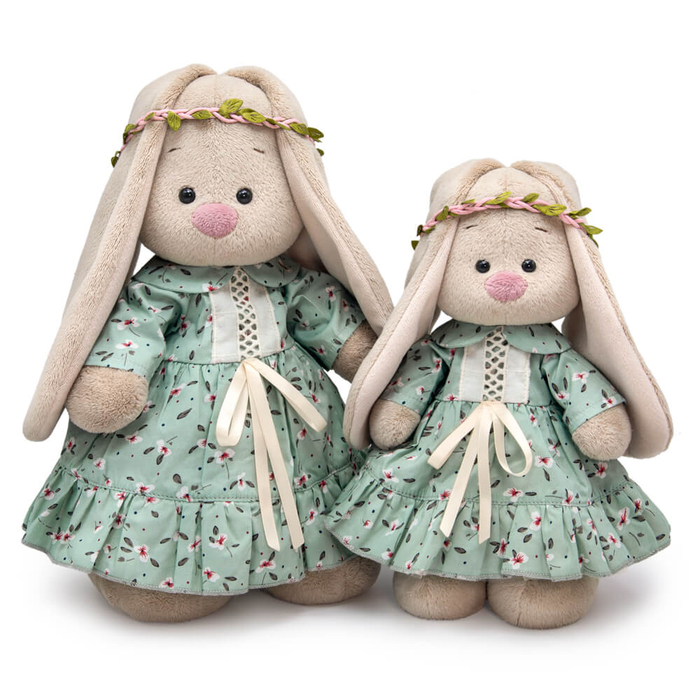 in a shabby chic dress