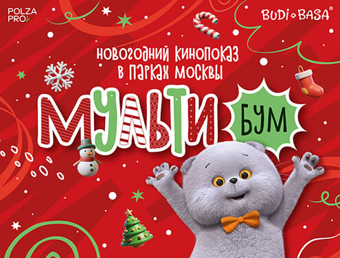 Basik the cat in the parks of New Year's Moscow!