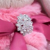 in a fur neckpiece