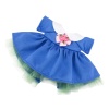 Blue dress with roses