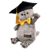 Cat Basik wearing an academic cap