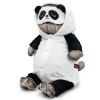 in a "Panda" jumpsuit