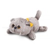 Basik cat with a bow reclining on Velcro