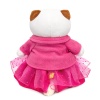 Li-Li wearing a jacket with a flower and a skirt