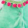 Mint dress with a pink handbag