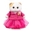 Li-Li wearing a jacket with a flower and a skirt