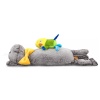 Basik with parrot Buttercup (lying down)
