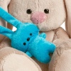 with a turquoise bunny