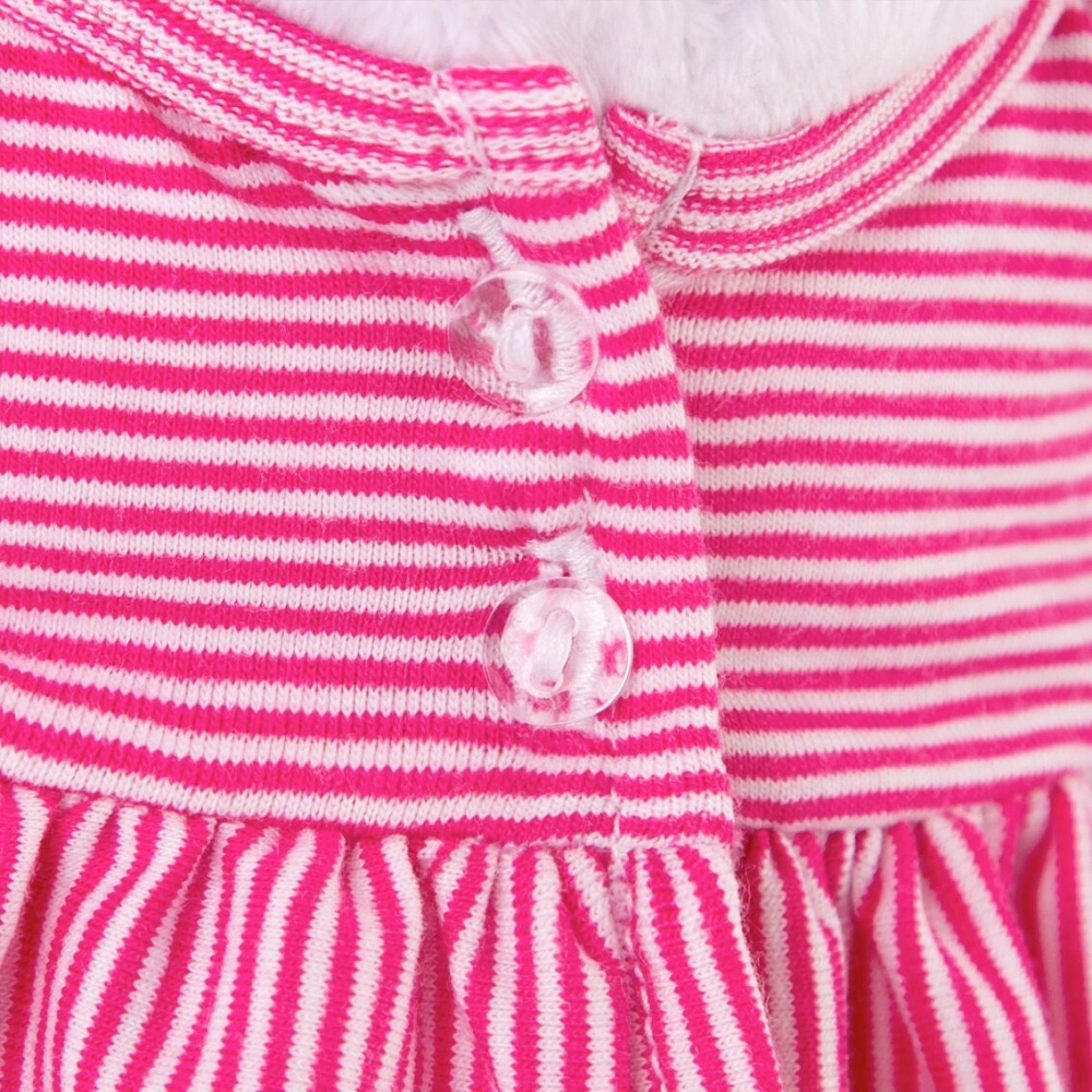 in pink pajamas