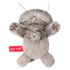 Basik cat with a bow reclining on Velcro