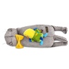 Basik with parrot Buttercup (lying down)