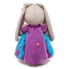in a dress with frills