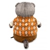in a knitted vest