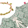Shabby chic dress and wreath with leaves