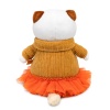 Li-Li in a knitted dress with a ruffle 