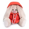 in a vest with a hood