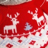 in a sweater with deers