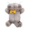 Basik cat with a bow reclining on Velcro