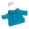Sweater with braids blue
