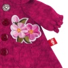 Fleece coat with flowers