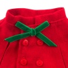 Red jacket and green skirt