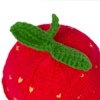 in knitted hat "Strawberry"