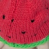 in knitted hat "Watermelon"