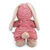 in striped jumpsuit