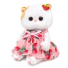 in a sundress with strawberries