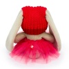 in a knitted hat